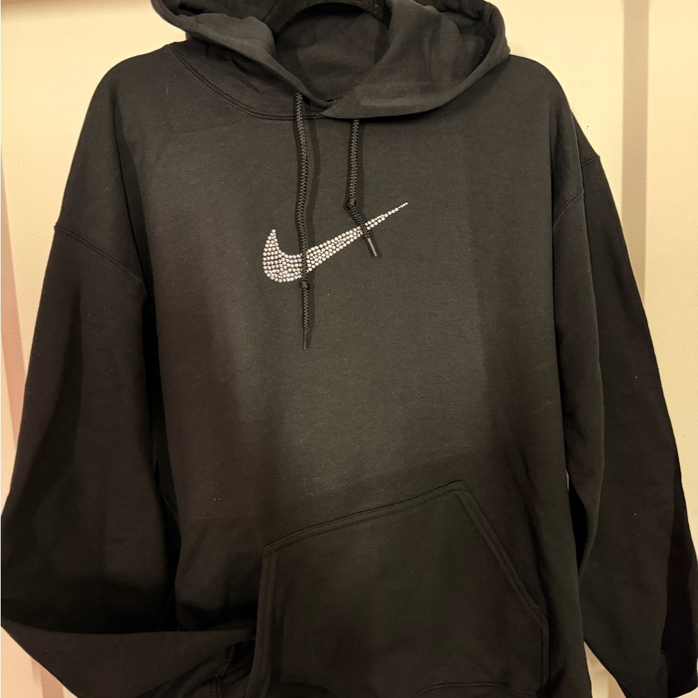 Nike Black Sweatshirt with Rhinestone Logo